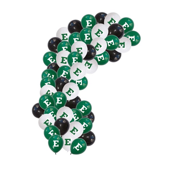 Eastern Michigan University Green White and Black Balloons Garland Kit 120 Piece Green White Black Balloons Arch Kit for Graduation Decorations
