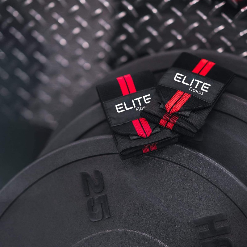Paquete con straps y muñequeras para gimnasio, kit para levantamiento