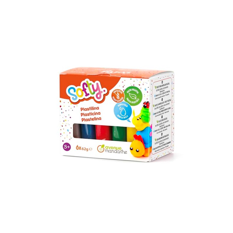 DARWI 62 g 6-Piece Softy Clay, Multi-Colour