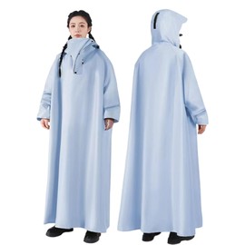 [Formemory] レインコート メンズ レディース 自転車 バイク ロング レインポンチョ カッパ 防水 防雨 防風 梅雨対策 豪雨 耐久性 男女兼用 ポンチョ 雨具 雨合羽 通勤 通学 アウトドア おしゃれ 快適 通気性 (ブルー, XL)