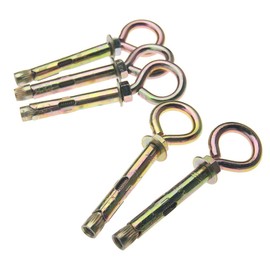 New 5 Pieces M6 EYE BOLTS SHIELD ANCHOR EXPANDING RAWL TYPE