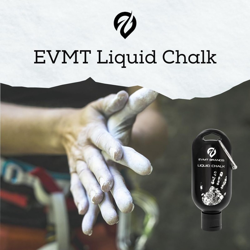 EVMT Brands Liquid Chalk, Mess-Free Gym Chalk for Weightlifting, Gymnastics,