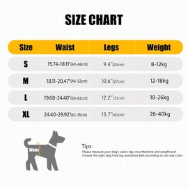 AIMALL Dog Lifting Harness for Elderly, Disabled Dogs, Adjustable Rear Leg Support Sling with Detachable Handle, Comfort Fit in Polyester - Grey, Sizes S-XL