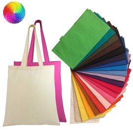 Set of 12 Wholesale Cotton Tote Bags 100% Cotton Reusable Tote Bags 1 Dozen