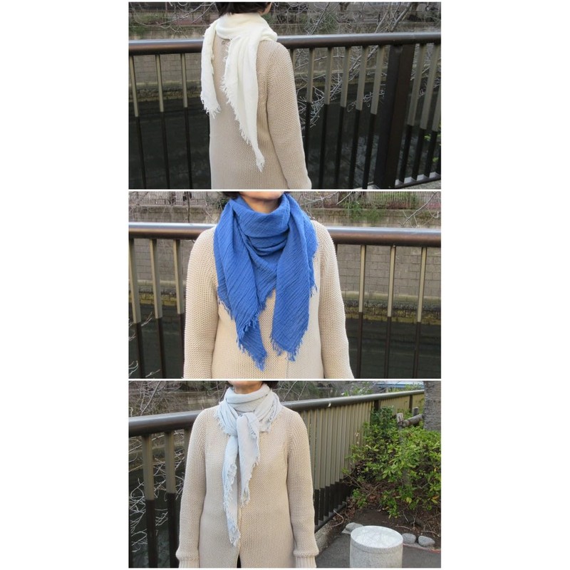 (.a all over the world) Organic Cotton Stole, Large Scarf,