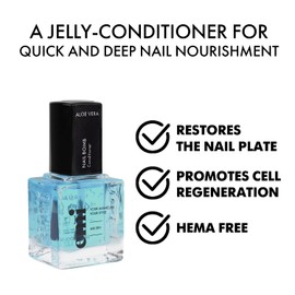 Jelly-conditioner for healthy and beautiful nails Aloe Vera Extract, Shea Butter Extract, D-Panthenol, Glycerin EMI Nail Bomb 9 ml