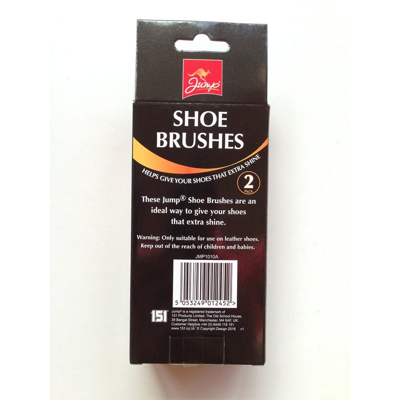 JUMP Shoe Polishing Brushes, Wood, Brown, M