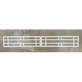 2 Amarr Prairie Long Panel Replacement Inserts for Amarr Garage Doors White 38.5" x 11" ONLY FITS Amarr & Pella Garage Doors