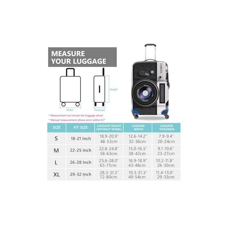 fonefunshop Kofferabdeckung, schützende Haut, elastische Abdeckung, Kamera, 55,9 x 63,5