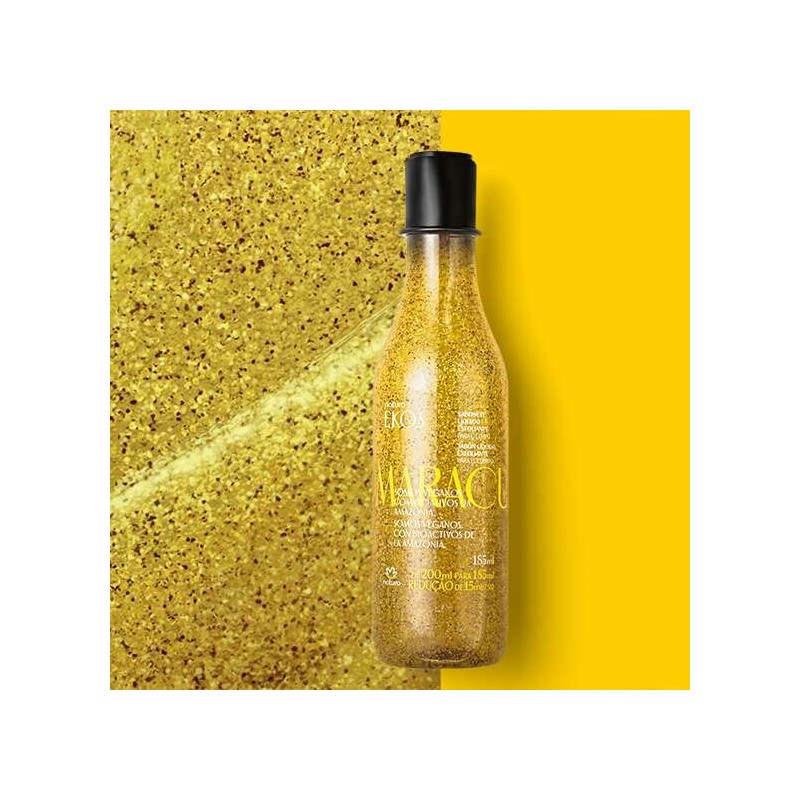 Jabón líquido exfoliante corporal Natura Ekos maracuyá 185 ml
