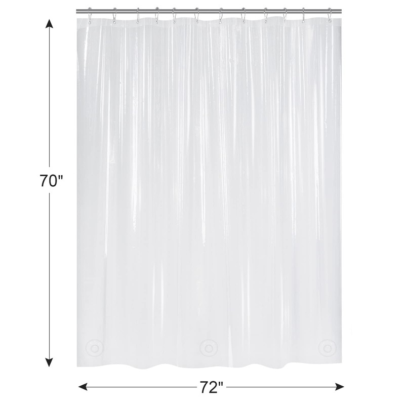 AmazerBath Clear Shower Curtain Liner, 70 x 72 Inches EVA