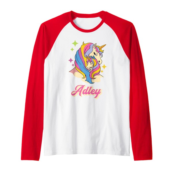 Adley Merch Unicorn Design Raglan Baseball Tee