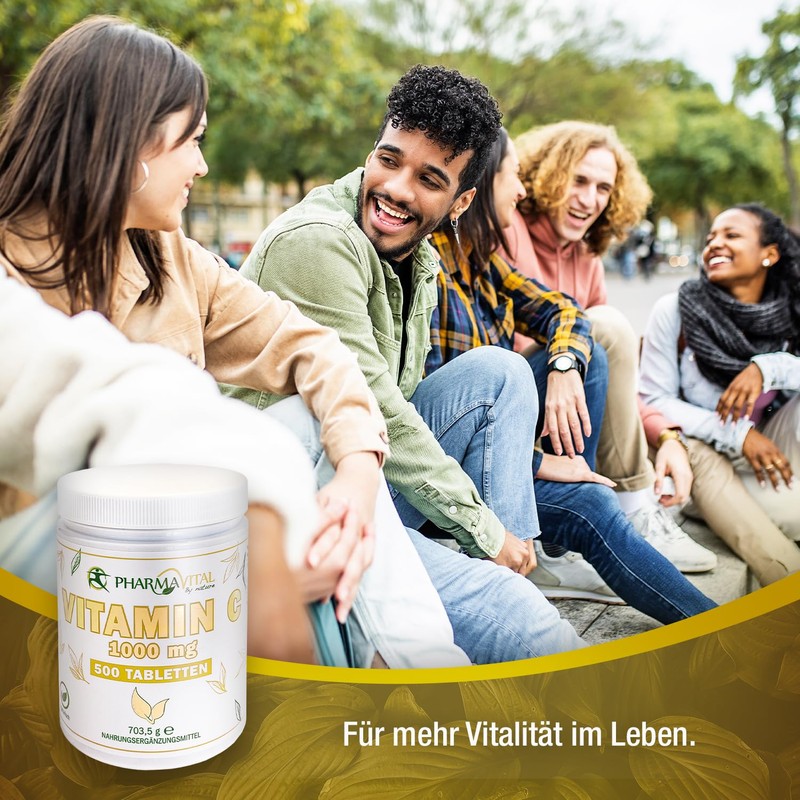 PharmaVital Vitamin C – 500 Tablets High Dose 1000 mg