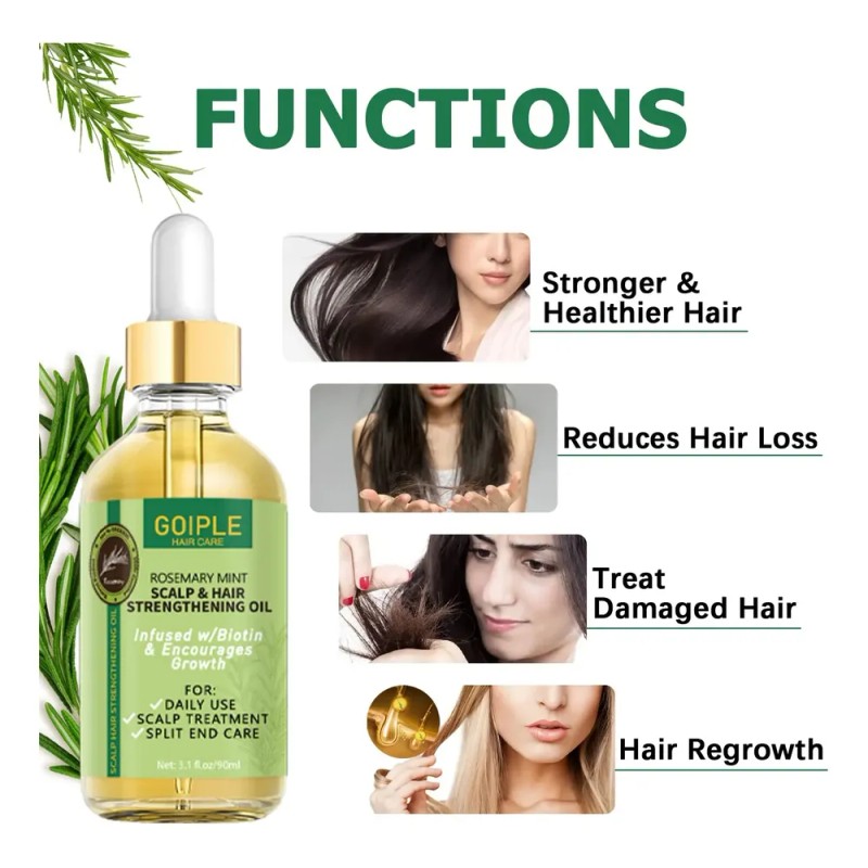 Aceite Para El Crecimiento Del Cabello Wozutunt Rosemary 90