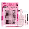 Lash Clusters Kit Eyelash Clusters Bunny Eye Cluster Eyelash Extensions