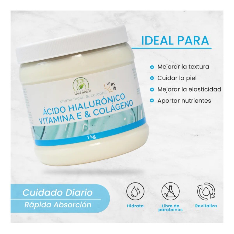 Crema De Colágeno , Vitamina E Ácido Hialuronico Con Filtro