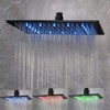 NeierThodore LED 16 Inch Square Shower Head Replacement with Rotatable