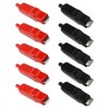 SGHAJIME 10Pcs 20A Insulated Alligator Clips Heavy-Duty Alligator Clamps Battery