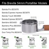 CAPFEI Bottomless Portafilter 54 mm Flat Sitting Compatible with Sage/Breville