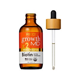 Red By Kiss Growth MD Strengthening Hair Oil with Biotin Rosemary for Hair Growth & Thinning, Cooling Scalp Treatment, Strengthens & Thickens Hair, Soothes Irritation (4 Fl Oz)