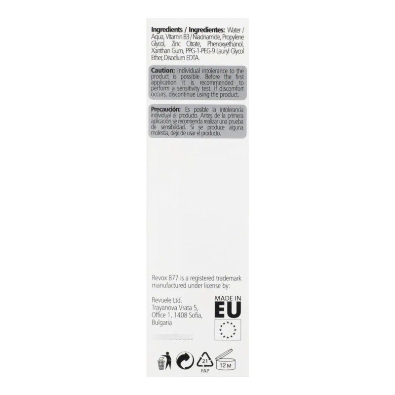 Revox B77 Suero Facial · Niacinamida 10% Hidratación Diaria
