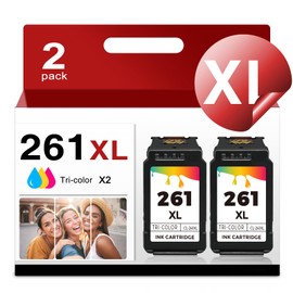 261XL Color Compatible Ink Cartridge Replacement for Canon 261 261XL CL-261 CL261 XL CL261XL Tri-Color Ink for TR7020 TR7020a TR7022 TS6420 TS6400 TS5300 TS5320 TS6420a Printer, 2-Pack