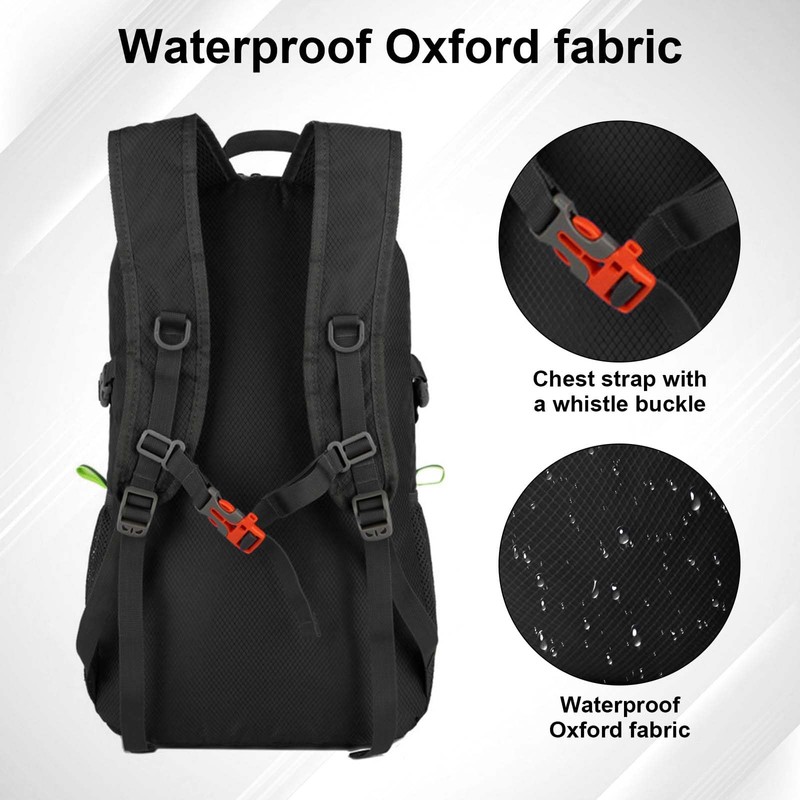 35L Lightweight Foldable Backpack, Packable Backpacks, Hiking Backpack, Ultralight, Waterproof