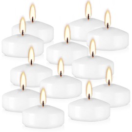 12 pcs Floating Candles, Smoke-Free and odorless, Burning continuously for 5-6 Hours, White, 2-inch Floating Candles, Suitable for Valentine's Day, Weddings, Holidays, Home Decoration……