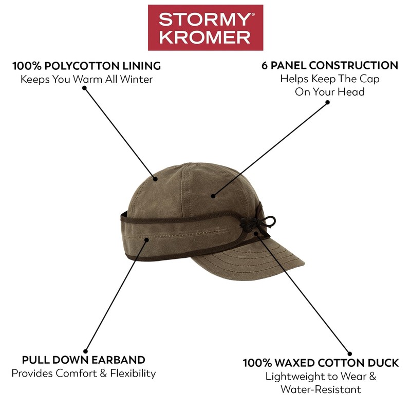 Stormy Kromer The Midway Cap, Charcoal, 7 3/8