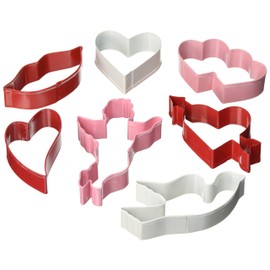 R&M International Valentine Cookie Cutters, Assorted Designs, 7-Piece Set