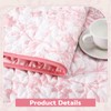 Breling Pink Floral Quilted Throw Blanket 50 x 60 Inch