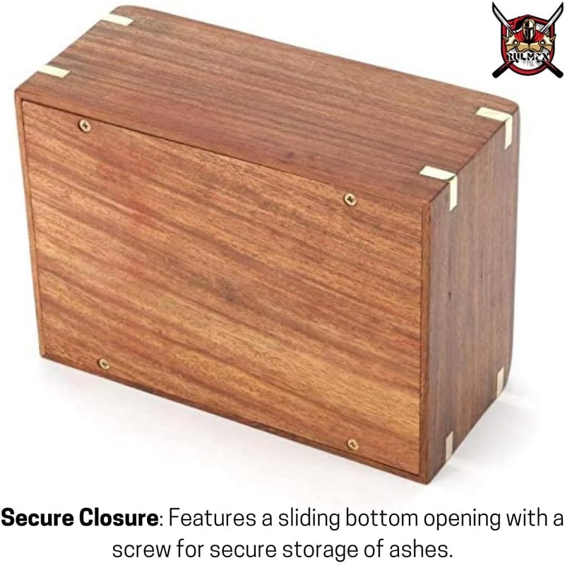 AZQAAN HANDICRAFT Rosewood Cremation Box Pet Urn Peaceful Pet Memorial