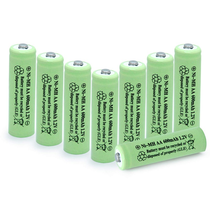 QBLPOWER AA Ni-MH 600mAh 1.2V Rechargable Solar Light Batteries for