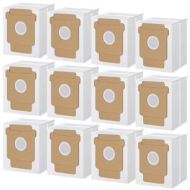 Q0520 Dust Bags for iRobot Roomba Vacuum 2 Essential Robot Q052, 105 Vac, 105 Combo, Plus 405 Combo, Plus 505 Combo, Max 705 Vac Vacuum Cleaner, Vacuum Bags Replacement Disposal Bag (12 Pack)