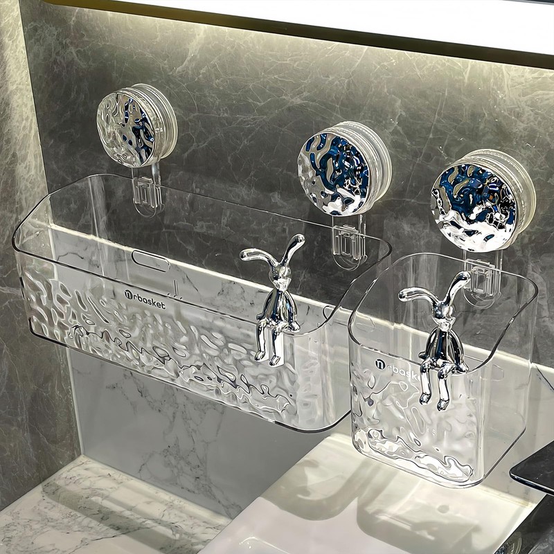 AYWSTC 2 Pack Suction Cup Shower Caddy, Wall Mounted Suction