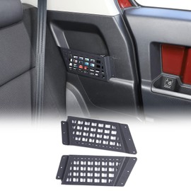 Fgtagtal Rear Door Storage Pockets Compatible with Toyota FJ Cruiser 2007-2021, Rear Seat Molle Panel Metal Back Door Side Organizer Storage Box Expansion Accessories, 2PCS