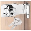 ZiYuya Padlock Hasp Right Angle 90 Degrees Hasp Lockable Safety