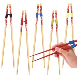 5-Piece Training Chopsticks Aids for Children Adults, Reusable Chopstick Trainer Set, Non-Slip Aid for Beginners, Seniors, Asian Food Learning