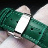 TRISTRAPS Quick Release Genuine Leather Watch Band Black Blue D