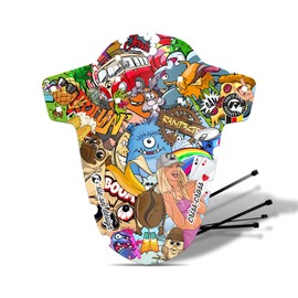 Riesel Design® - Mudguard - Criss:Cross - Bicycle Front Mudguard with Cable Ties/Bicycle Splash Guard for Cyclo Cross and Gravel Bike/Front Mudguard for Fork SB Eye