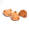 Auped 12PS Bear Shaped Wooden Knobs, Wooden Drawer Drawers, Natural