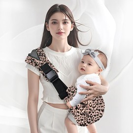 Baby Sling Carrier, Adjustable Baby Carrier, Adjustable Sling Easy Toddler Carrier Comfortable Baby Wrap Carrier Baby Carrier Wrap for Newborn Up to 3-36 Months (Leopard Pink)