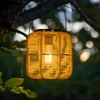 2PK Solar Lanterns Outdoor Waterproof Hanging Rattan Lantern Lights Solar