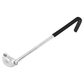 Winco Prime One Piece Stainless Steel Ladle, NSF Listed,Black