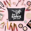 TOBGBE Funny Karate Gift Best Karate Girl Ever Taekwondo Zipper