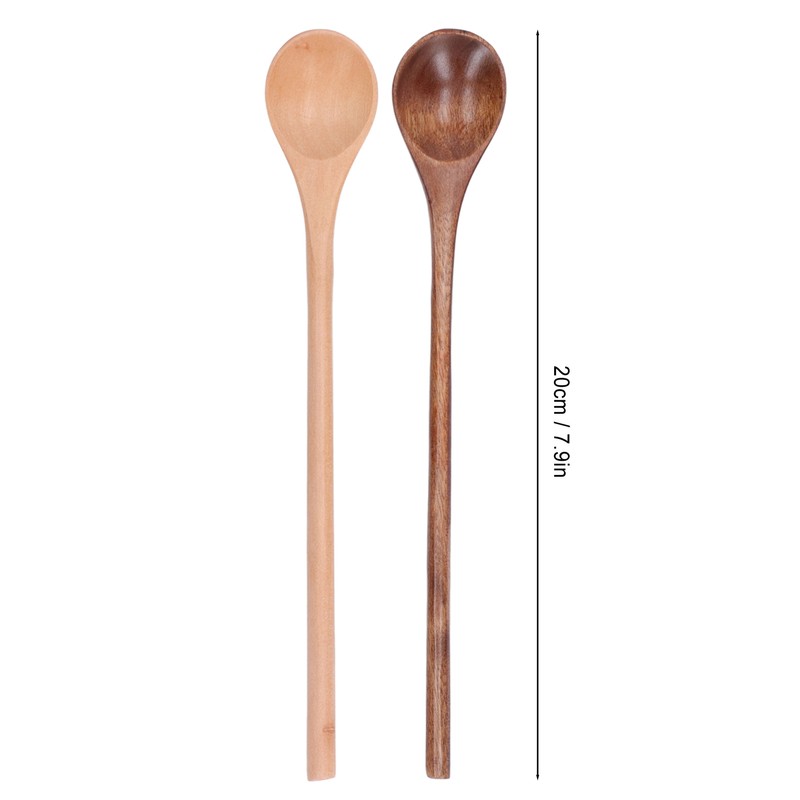 8 Pcs Wooden Spoon Beech Wood Safe Environmentally Friendly Wooden