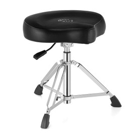 TENTOTEN Drum Throne Hydraulic Drum Stool, Removable Ergonomic Drum Seat with Memory Foam Velvet Surface and Foldable Base, 19in-24in Height Drummer Stool for Adults & Kids, TOT 700