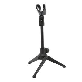 Foldable Mini Portable Adjustable Mic Stand with Rotatable Clip Holder for Conferences and Live Broadcasts, Easy Storage