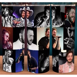 Unbranded Post Malone Eras Collage Cup Mug Tumbler 20oz with lid and straw
