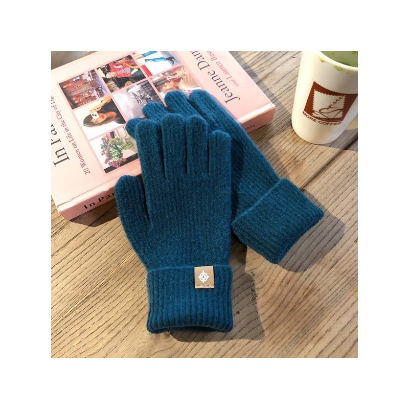 Lala 퓨어 울 핑거 니트 장갑(LALAW004) Pure Wool Finger Knit